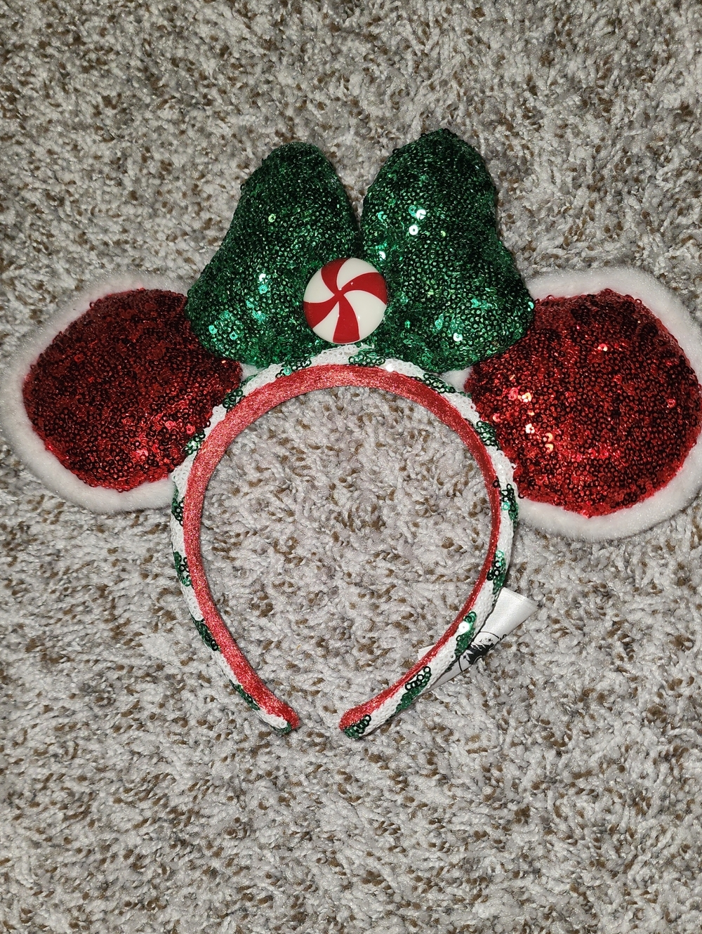 Disney Parks Peppermint Swirl Ears, Pre-owned But VGUC, 2020